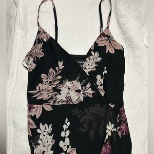 NWOT Black and lilac Floral Dress